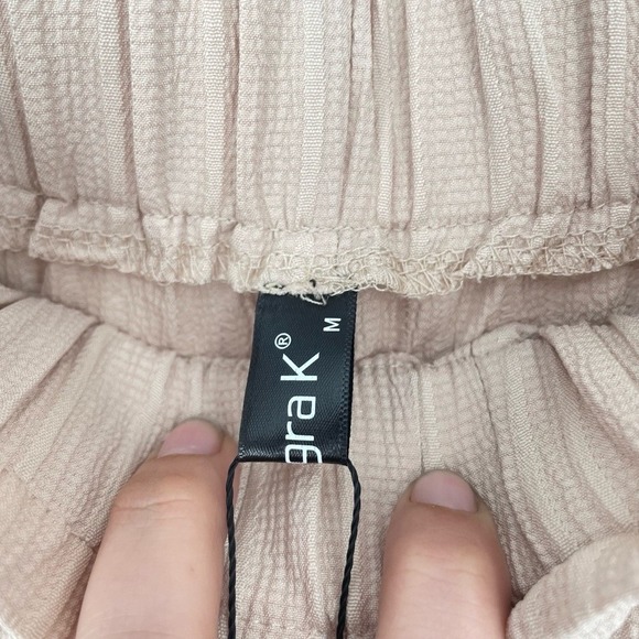 Allegra K Women's Pockets Tie Knot High Waist Wide Leg Paperbag Pants Size M - Picture 11 of 13